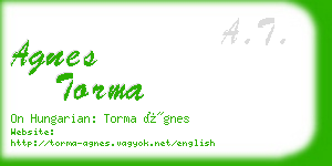 agnes torma business card